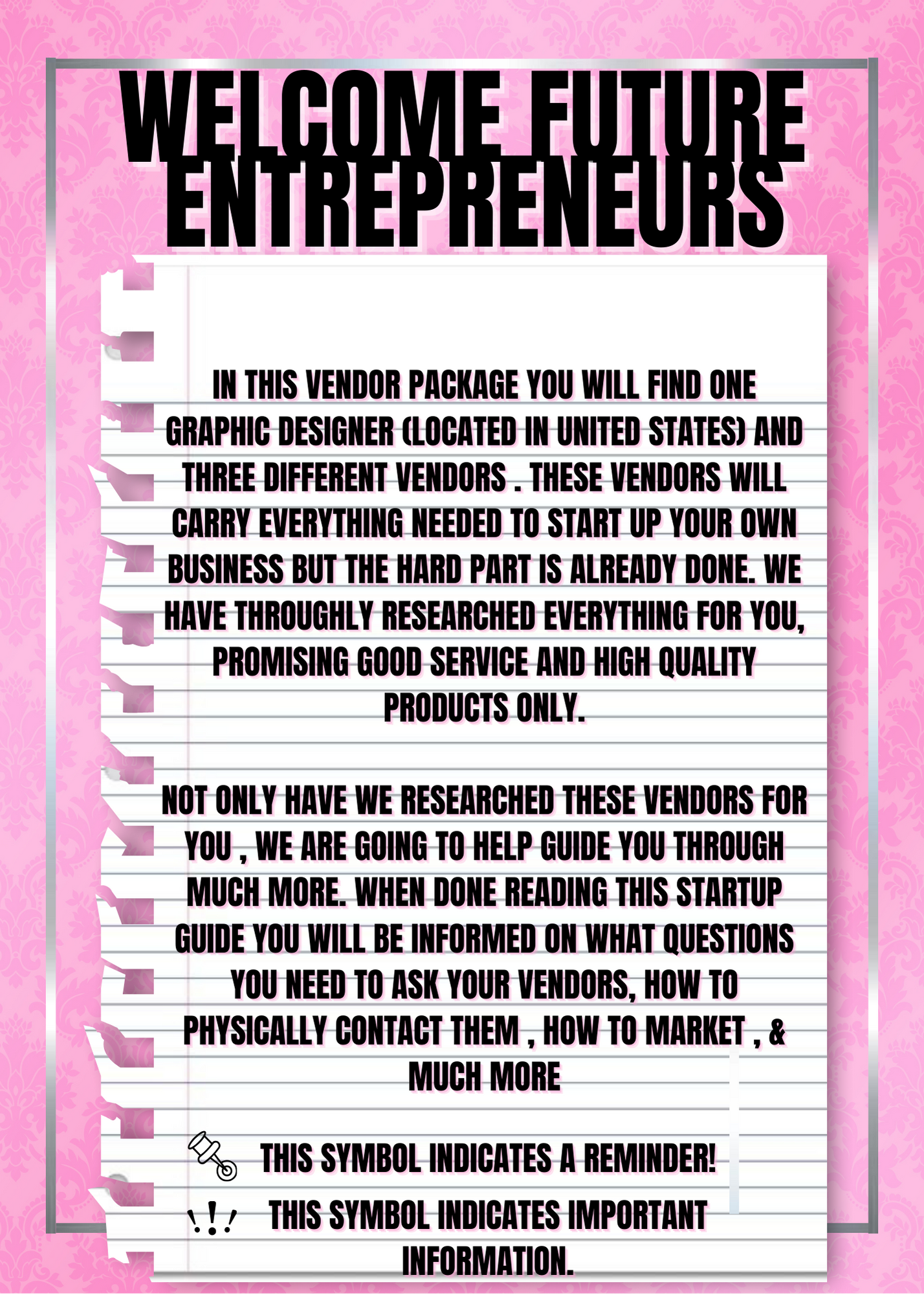 First Class Vendor List & Ebook.